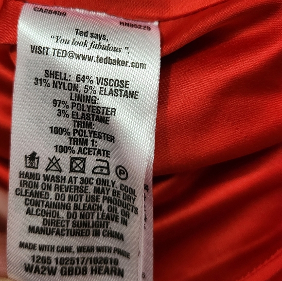 Ted Baker Red Hearn Dress - Picture 12 of 13